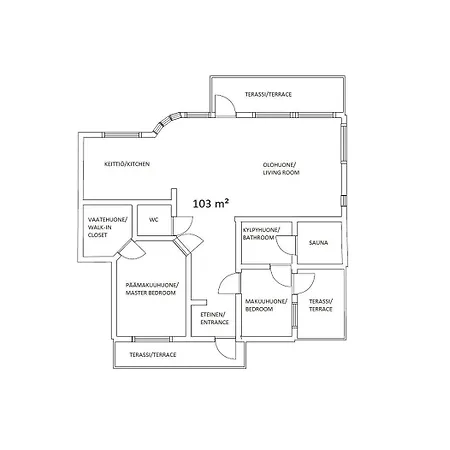 Semi-detached House With Sauna דירה *